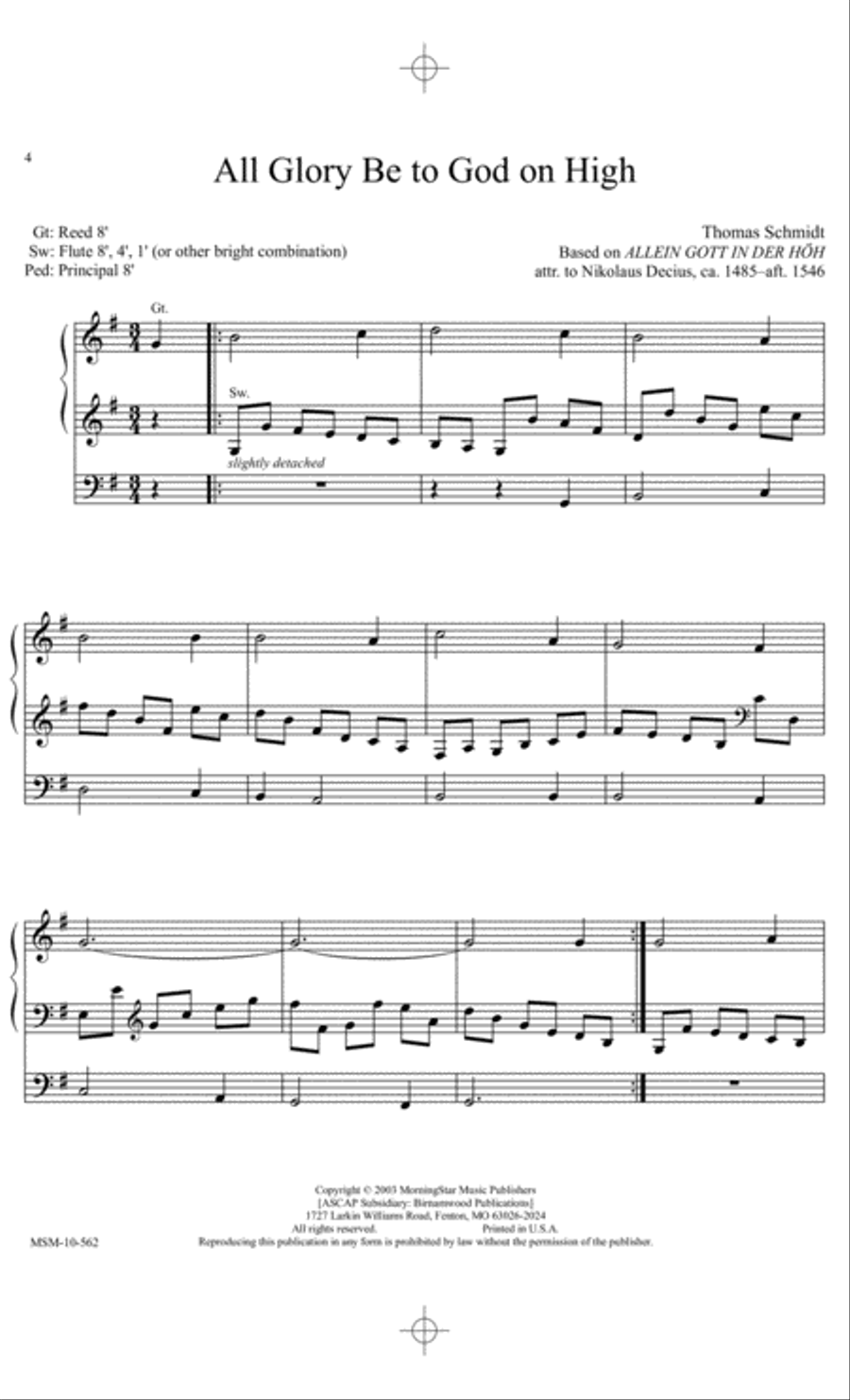 All Glory Be to God on High: Seven General Hymn Preludes Organ scores gallery preview page 2