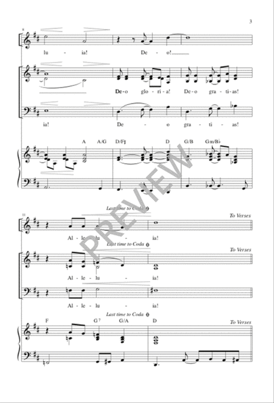 Deo Gloria! 3-Part scores gallery preview page 4
