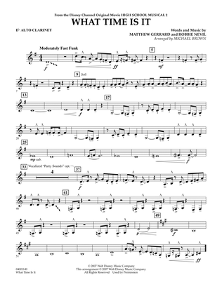 Book cover for What Time Is It (from High School Musical 2) - Eb Alto Clarinet