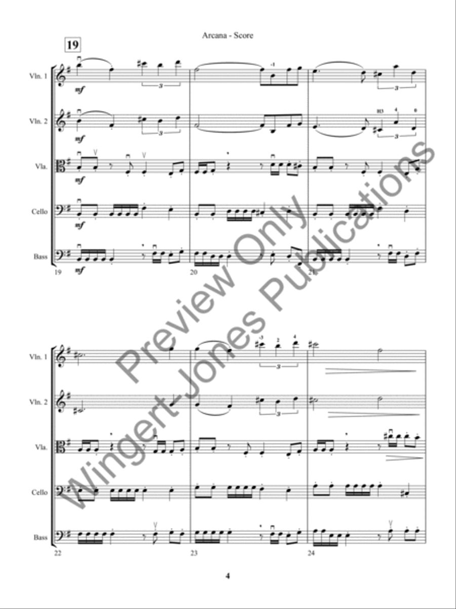 Arcana (Score) Arcana (Score) String Orchestra scores gallery preview page 7