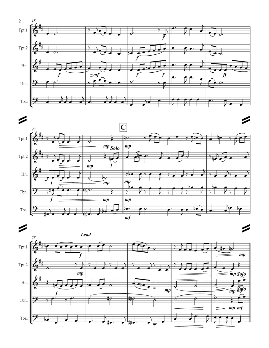 Merry Christmas, Darling Brass Ensemble scores gallery preview page 3