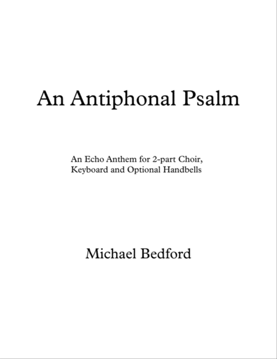 An Antiphonal Psalm An Antiphonal Psalm 2-Part scores gallery preview page 1