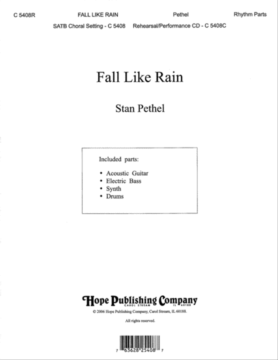 Fall Like Rain Fall Like Rain Set of Parts scores gallery preview page 1