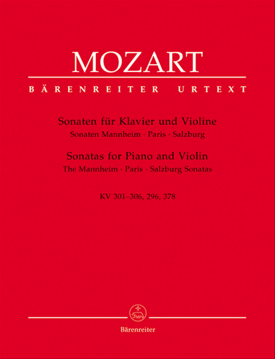 Sonatas for Piano and Violin K. 301 (293a), 302 (293b), 303,(293c), 304 (300c), 305 (293d), 306 (300l), 296, 378 (317d) Violin Solo scores gallery preview page 1