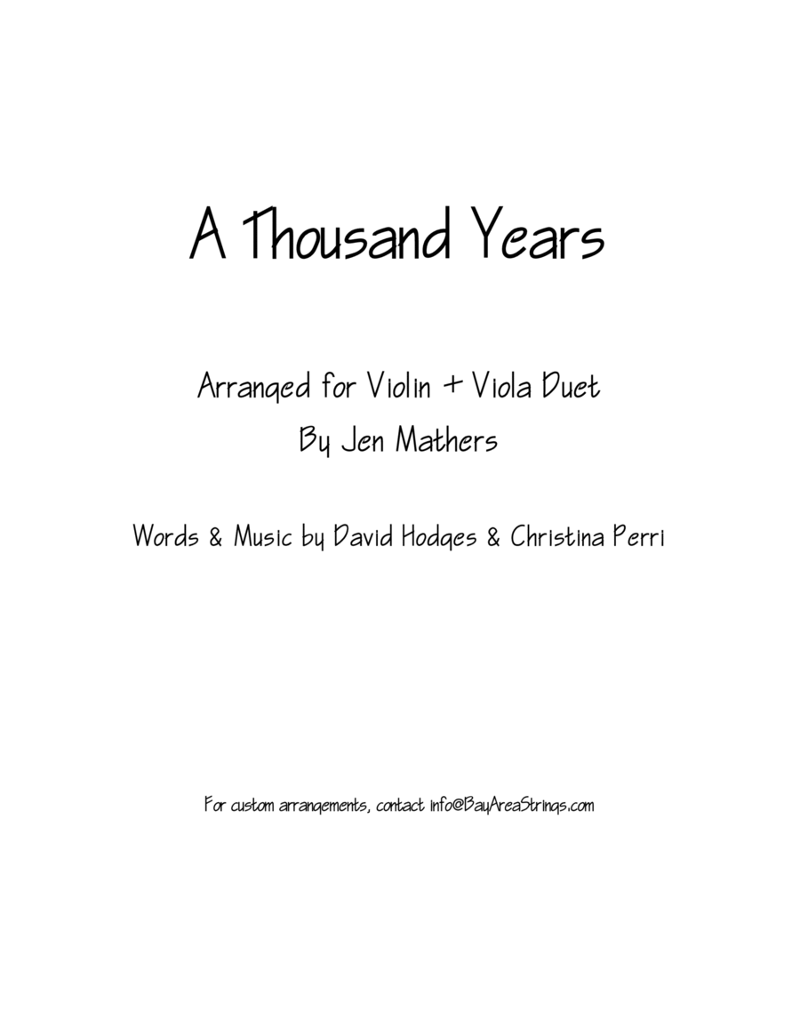 A Thousand Years image number null