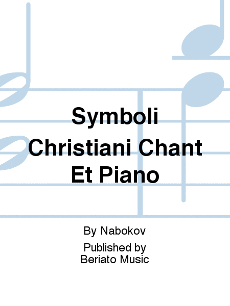 Symboli Christiani Chant Et Piano
