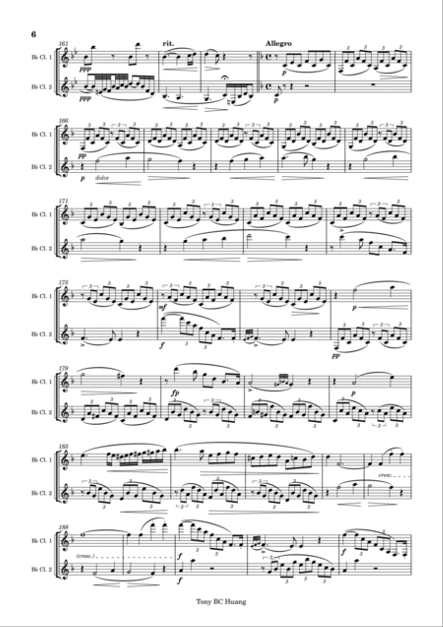 Duo Op.15 for 2 Clarinets Duo Op.15 for 2 Clarinets Clarinet Duet scores gallery preview page 6