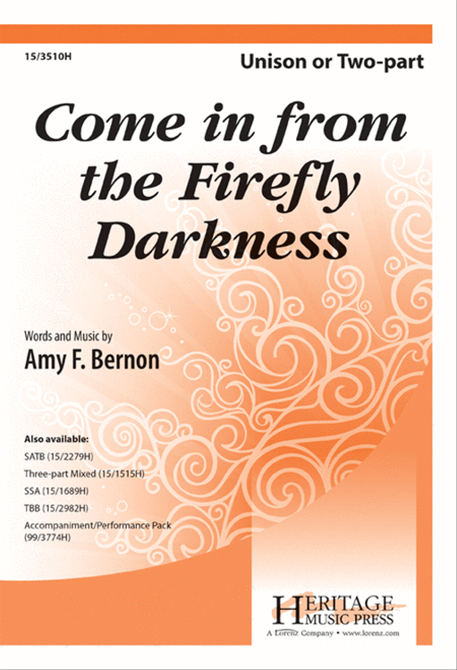 Come in from the Firefly Darkness Unison Choir scores gallery preview page 1