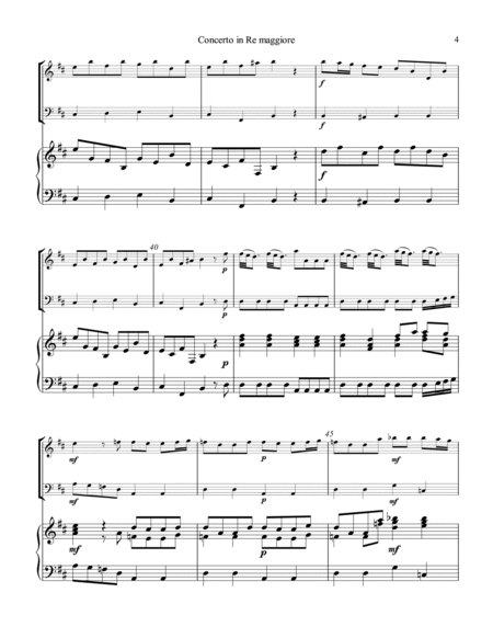 Concerto in D Major RV93, E XII No.15 for piano trio (vln/fl, vc, pno) image number null