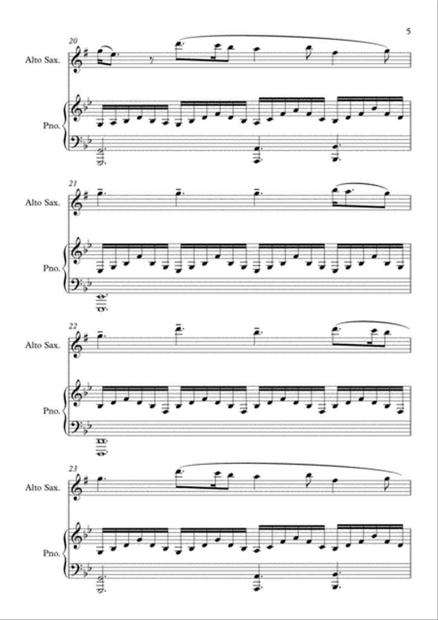A Thousand Years Alto Saxophone scores gallery preview page 5