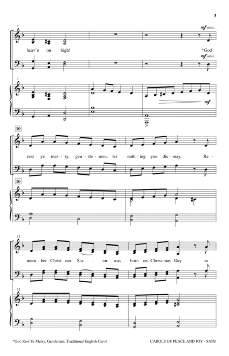 Carols Of Peace And Joy 4-Part scores gallery preview page 2