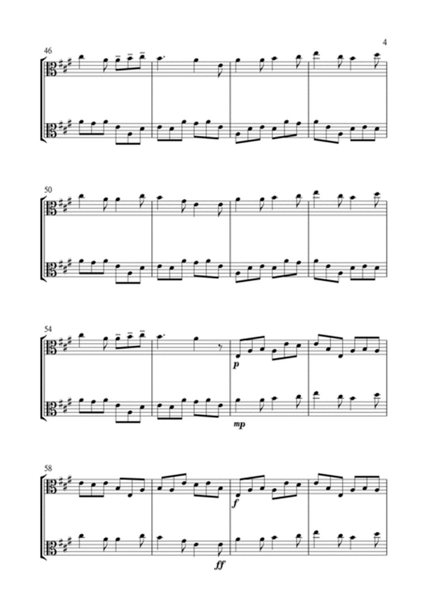 I Saw Three Ships for Viola Duet in A Major. Intermediate. image number null
