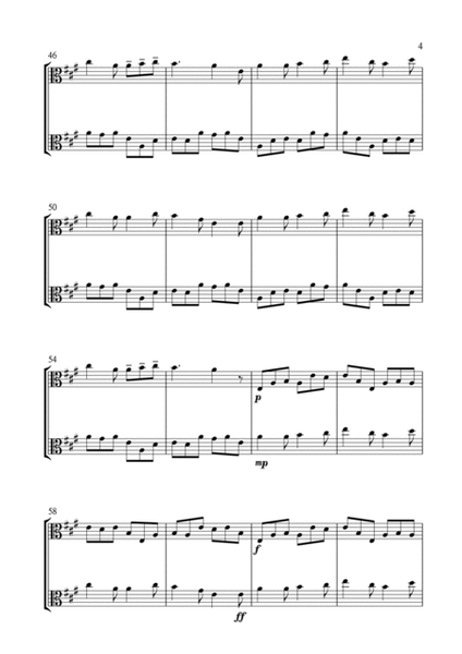 I Saw Three Ships for Viola Duet in A Major. Intermediate. image number null