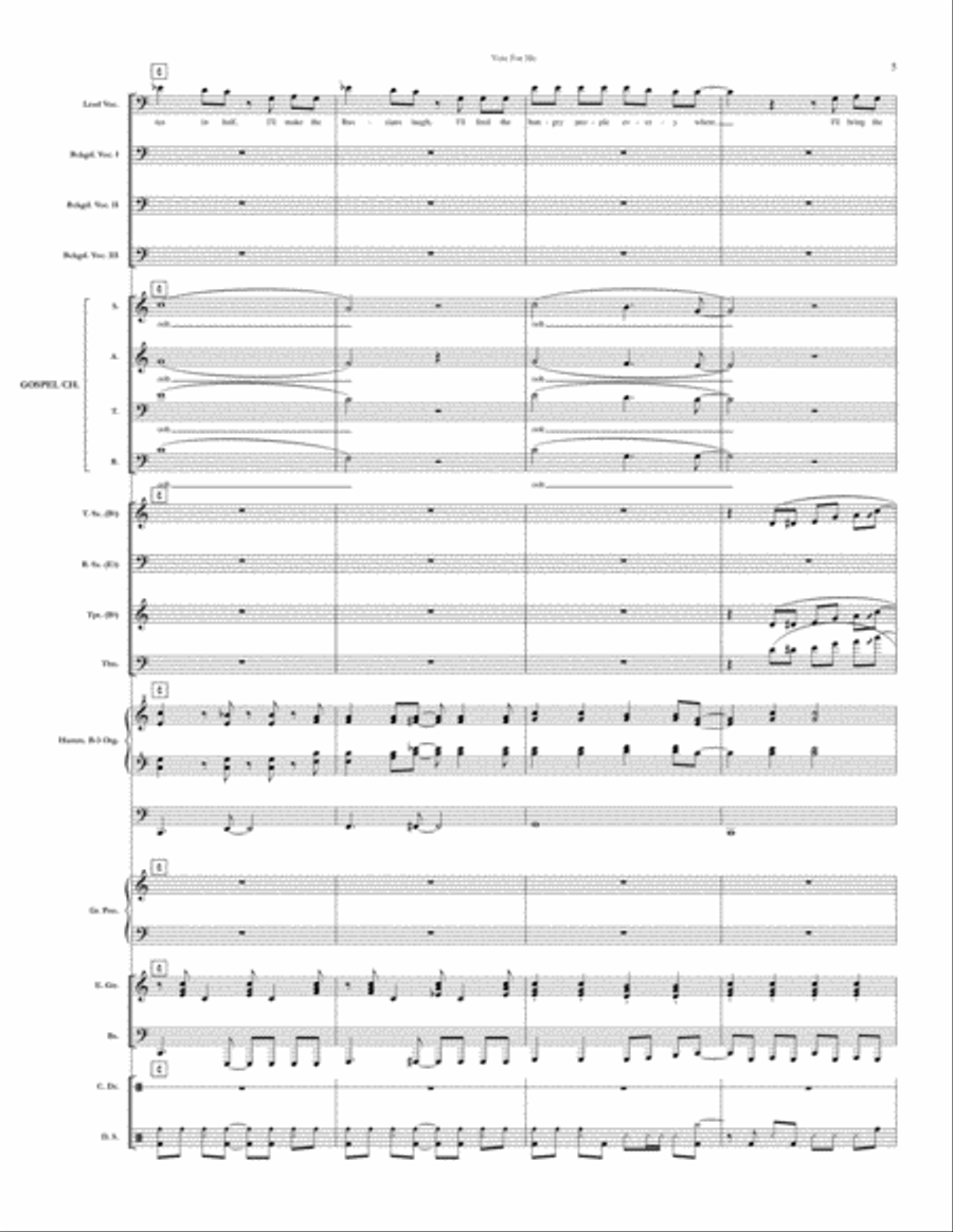 Vote For Me Choir scores gallery preview page 5