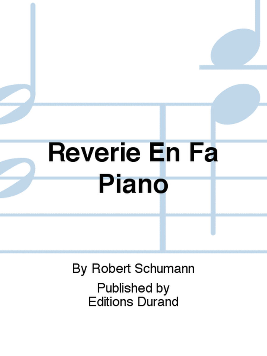 Reverie En Fa Piano