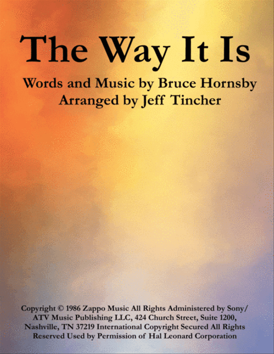 The Way It Is The Way It Is Voice scores gallery preview page 1