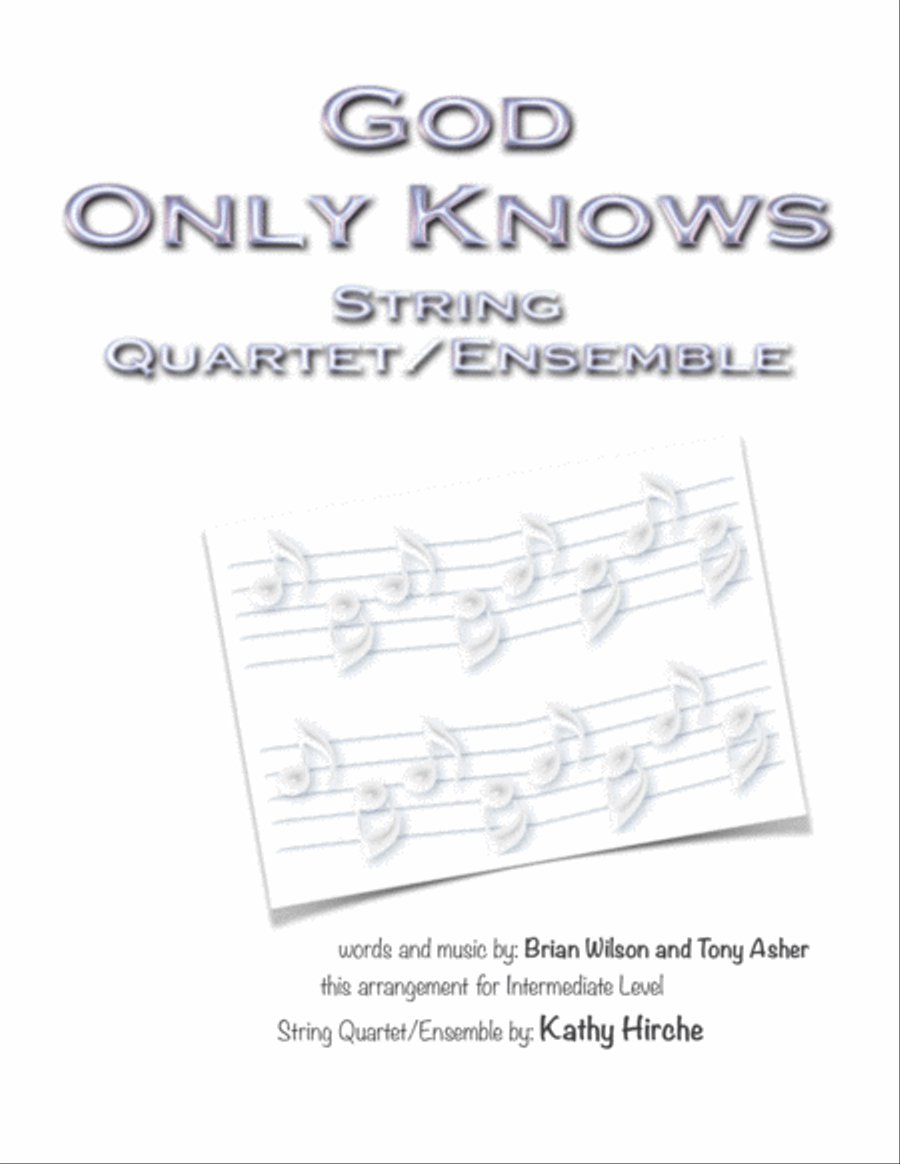 God Only Knows String Quartet scores gallery preview page 1