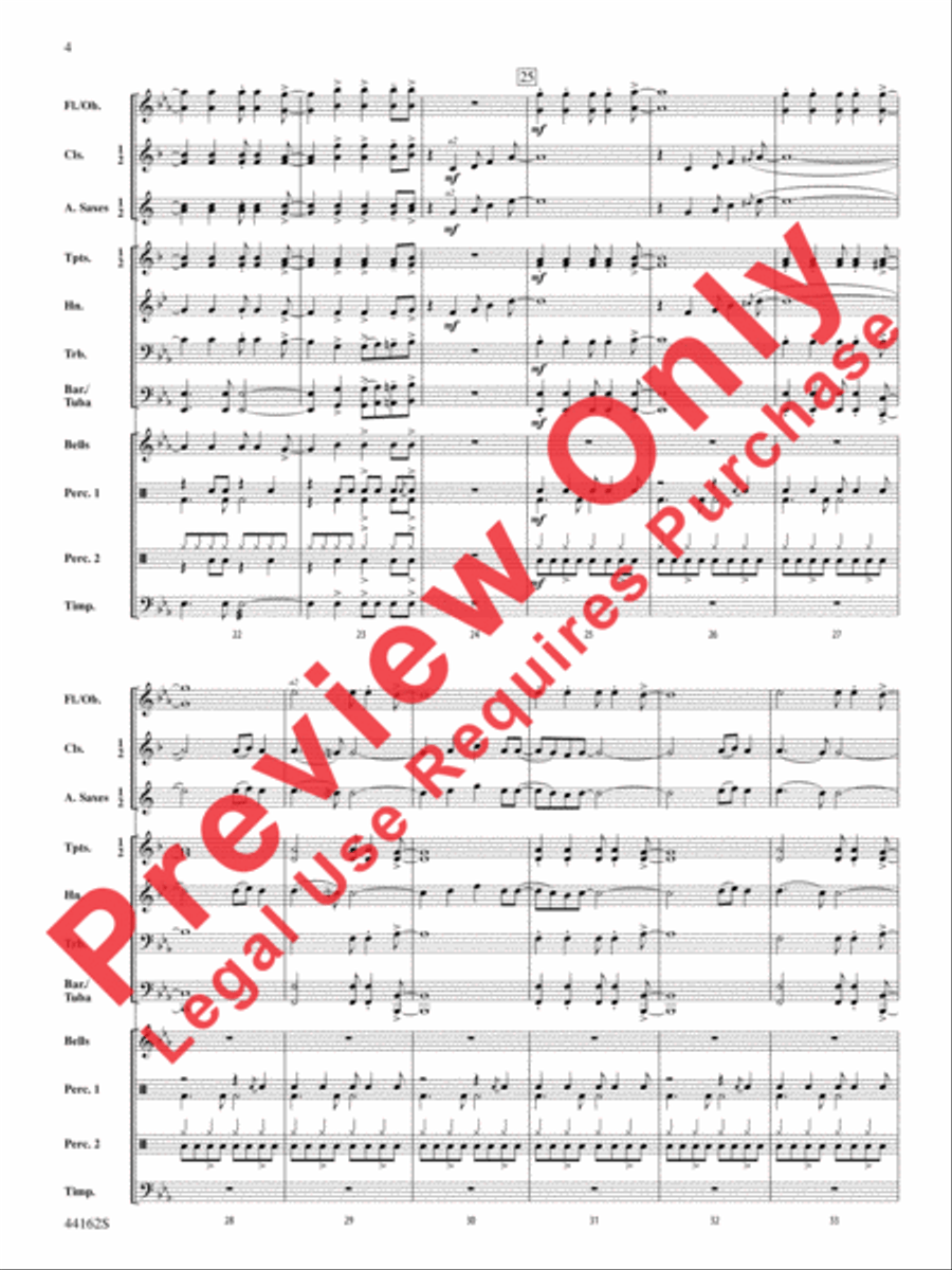 O Happy Day Concert Band scores gallery preview page 5