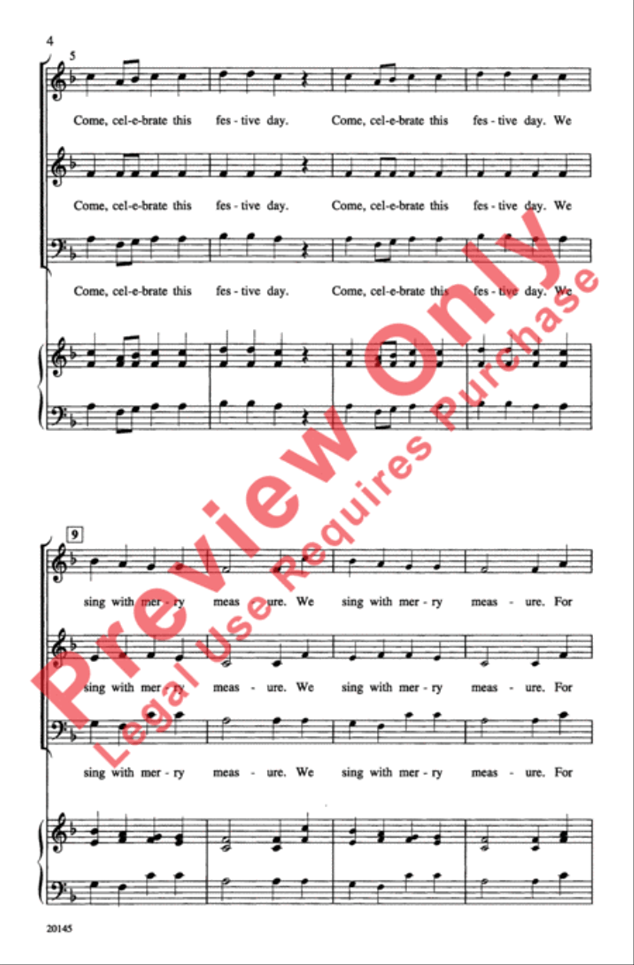 Three New Madrigals Three New Madrigals 3-Part scores gallery preview page 4
