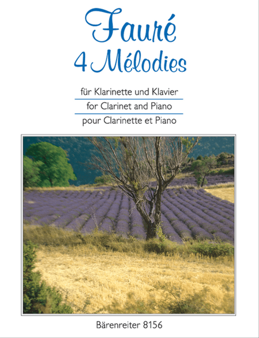 4 Melodies for Clarinet and Piano Clarinet Solo scores gallery preview page 1