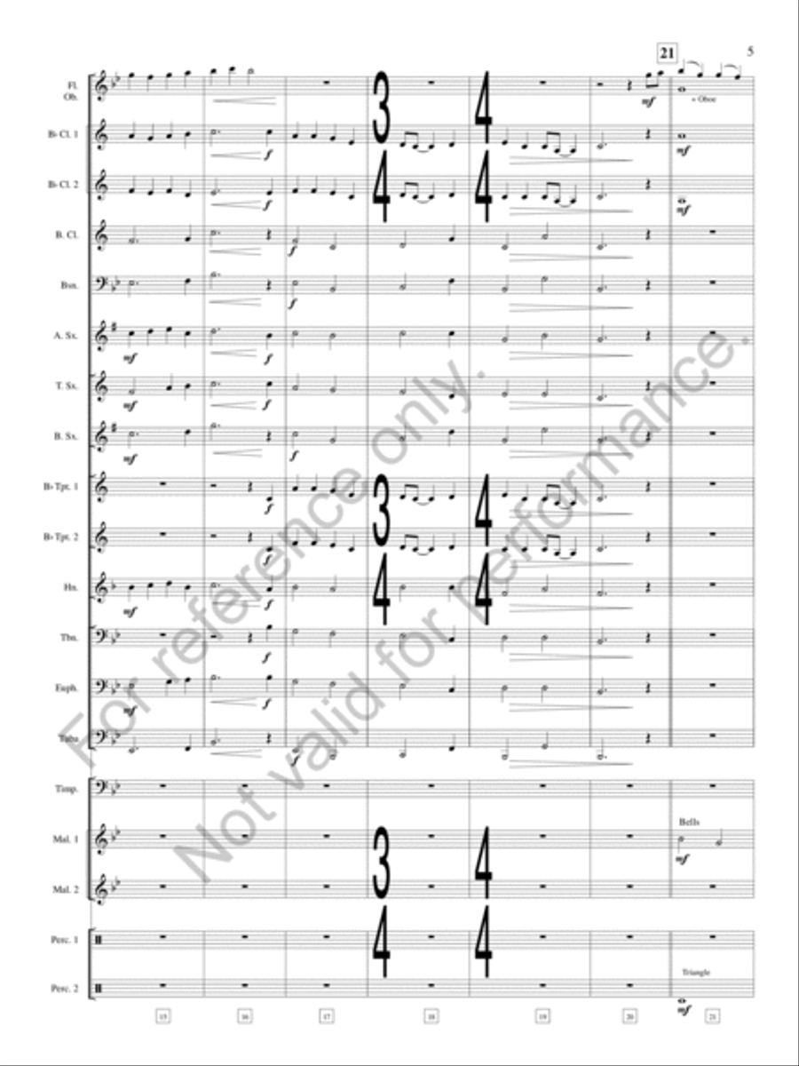 Legend of the Silver Knight Concert Band scores gallery preview page 6