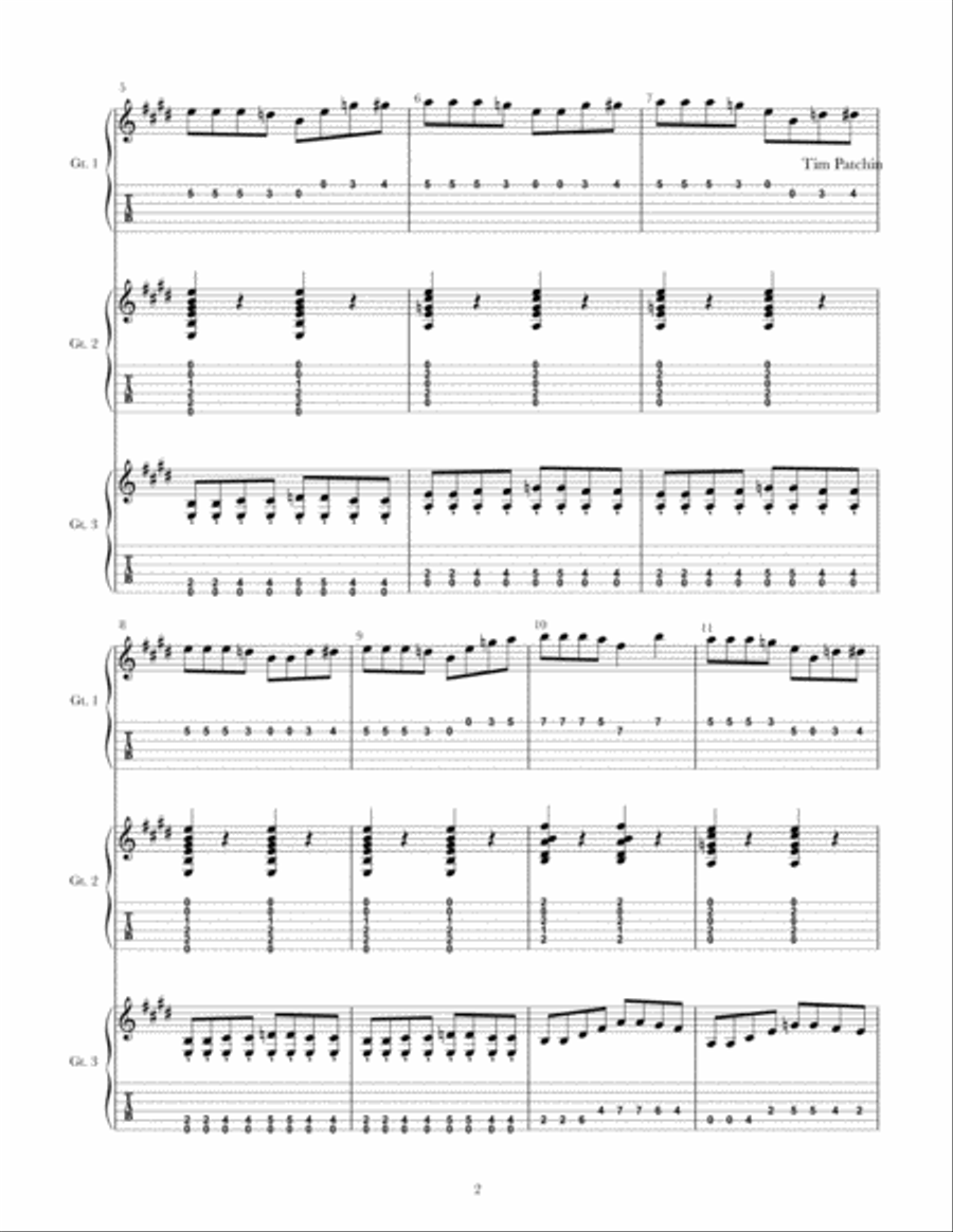 Memphis Wipeout Memphis Wipeout Guitar Tablature scores gallery preview page 2