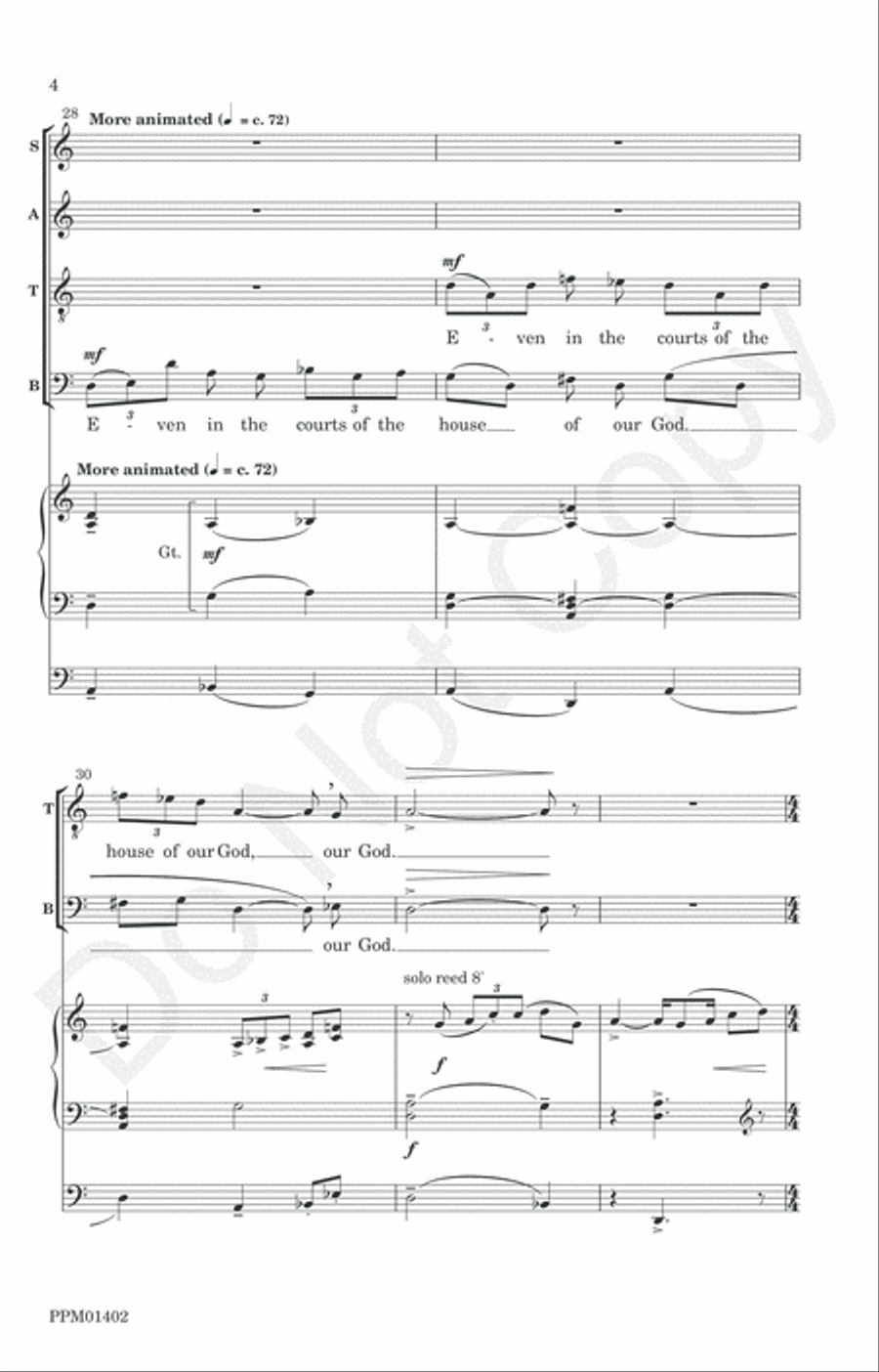 Behold Now, Praise the Lord 4-Part scores gallery preview page 7