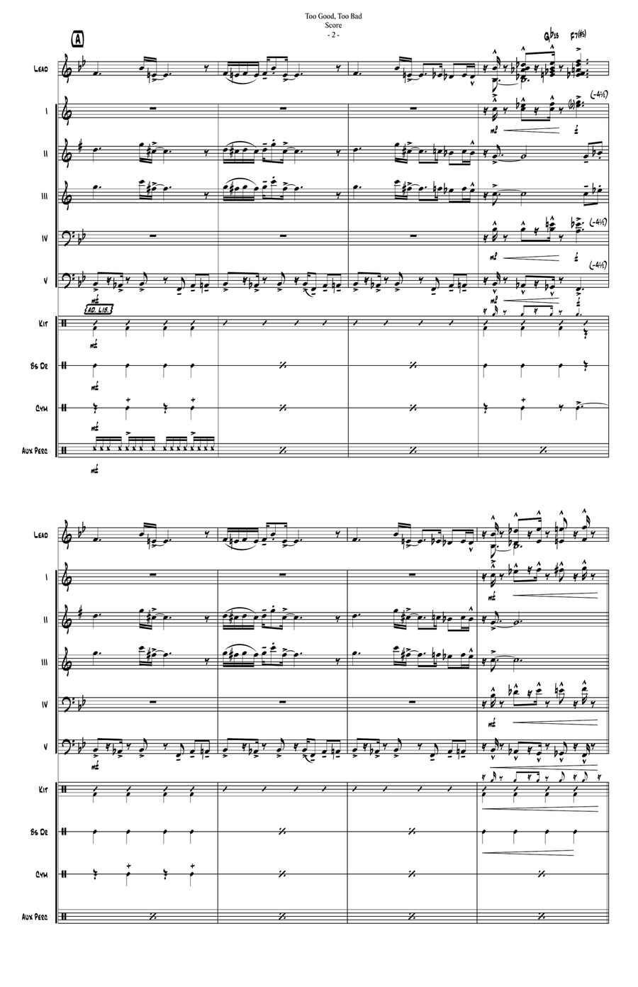 Too Good Too Bad Jazz Ensemble scores gallery preview page 3