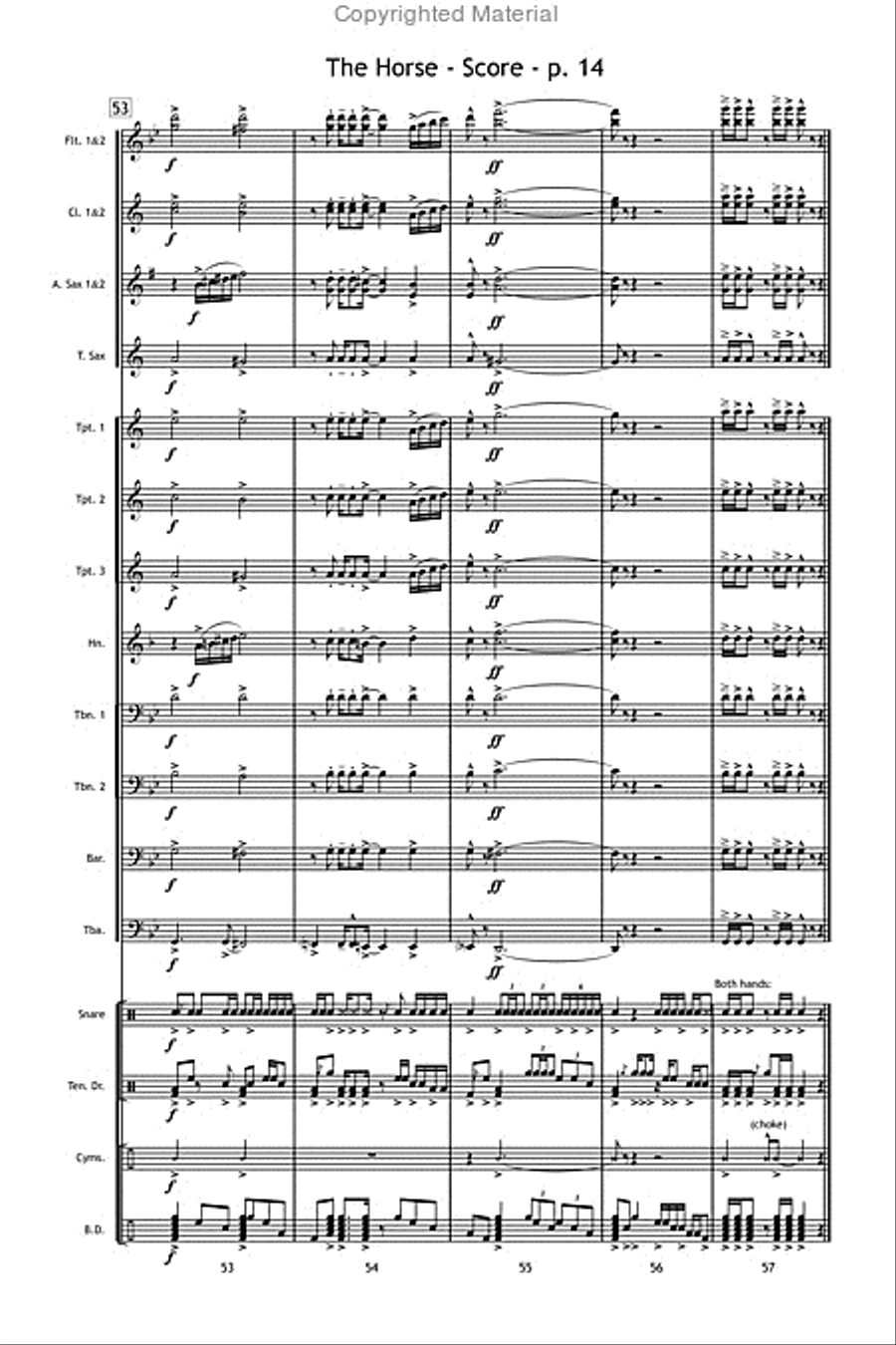 The Horse The Horse Marching Band scores gallery preview page 15