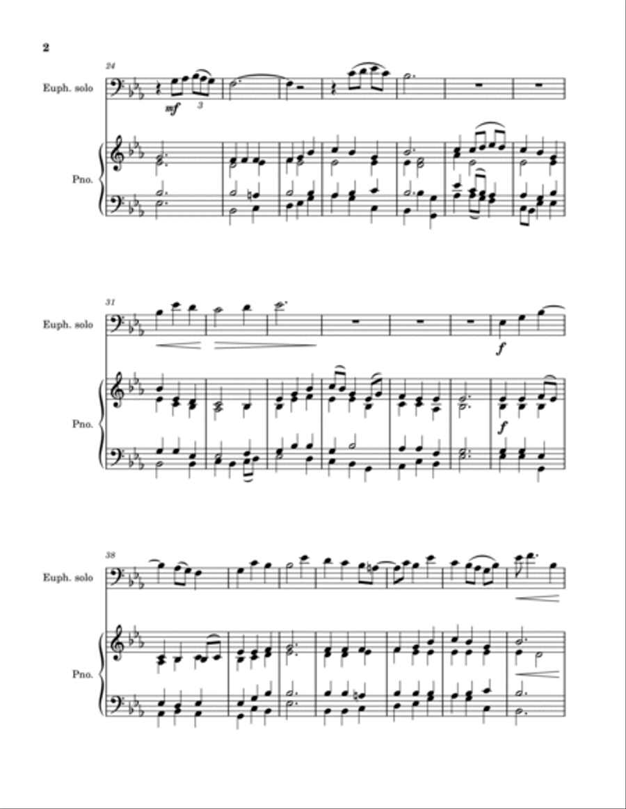 Be Thou My Vision Euphonium scores gallery preview page 2