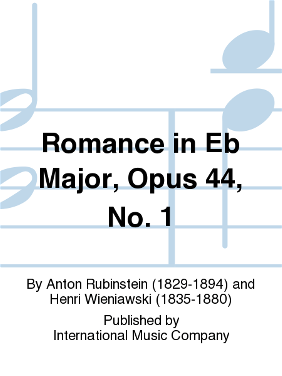 Romance in Eb Major, Opus 44, No. 1 by Anton Rubinstein Violin Solo - Sheet Music