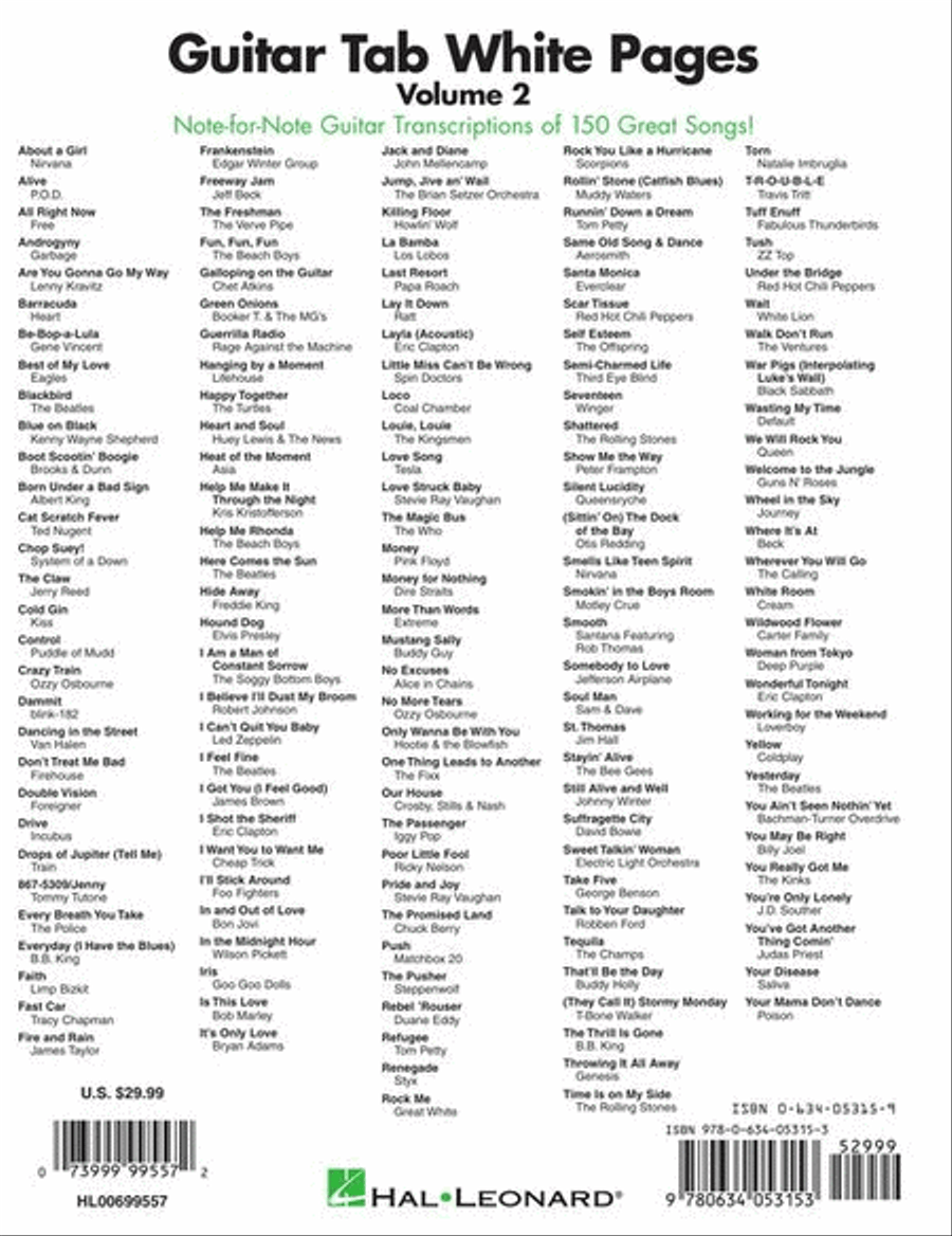 Guitar Tab White Pages, Volume 2 Acoustic Guitar scores gallery preview page 13