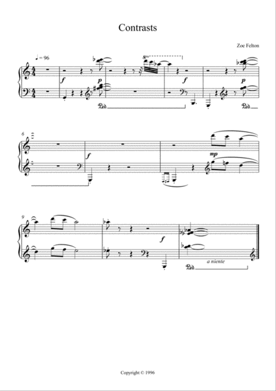 Two Short Pieces - Contrasts and Concordance Piano Solo scores gallery preview page 2