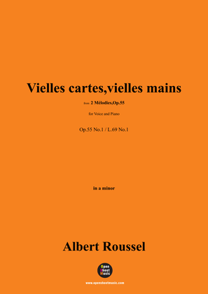 Book cover for A. Roussel-Vielles cartes,vielles mains(1936),Op.55 No.1,in a minor