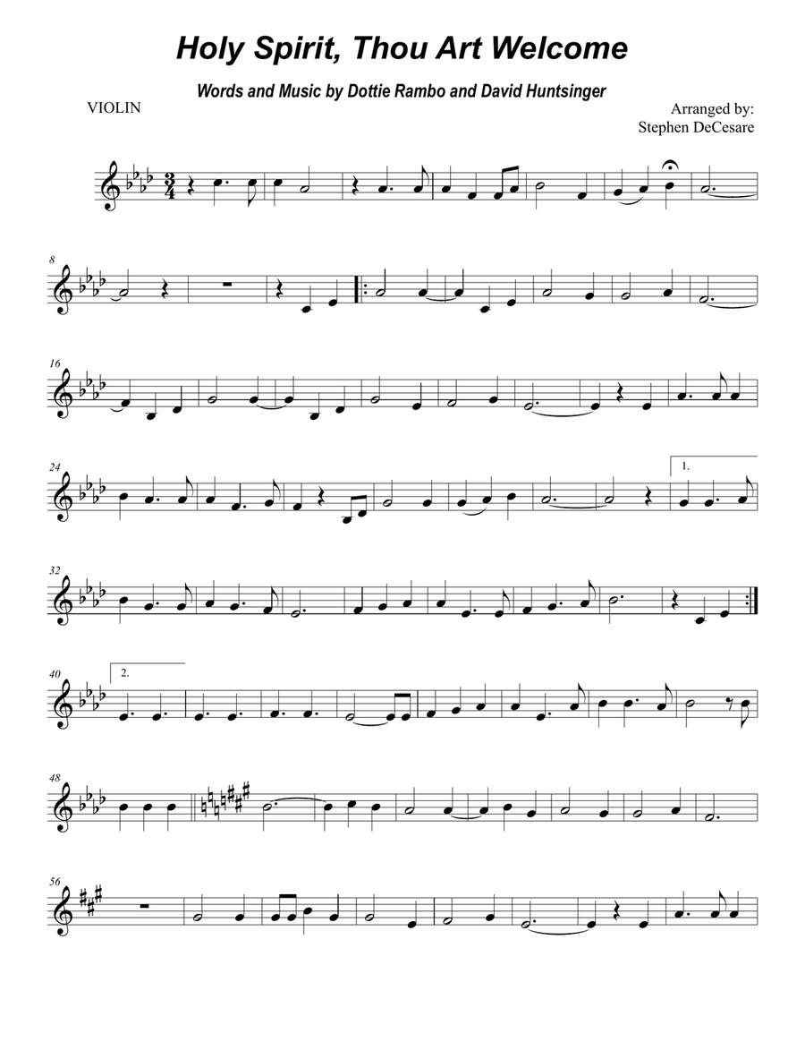Holy Spirit, Thou Art Welcome Piano Trio scores gallery preview page 5