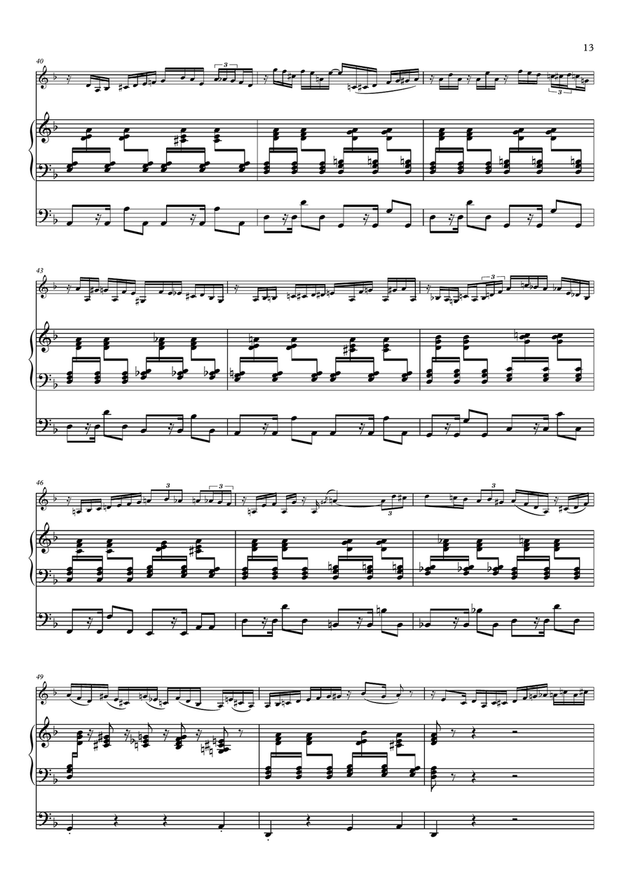 Cantilene for alto saxophone & organ by Fauré-Stamm Cantilene for alto saxophone & organ by Fauré-Stamm Woodwind Duet scores gallery preview page 5