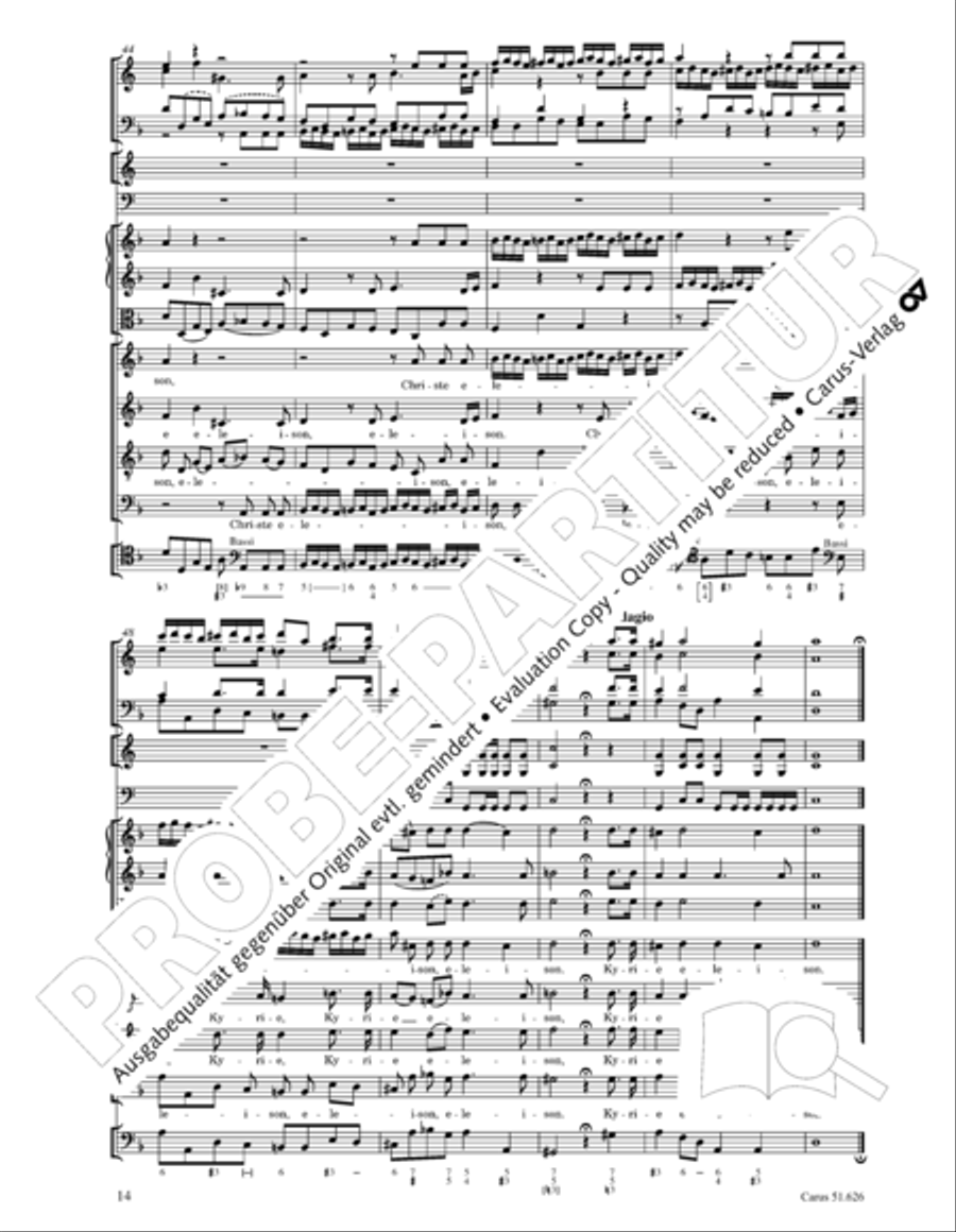 Missa longa in C major (Missa longa in C) 4-Part scores gallery preview page 26