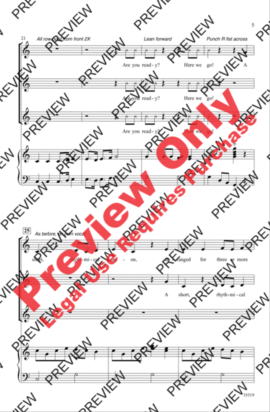 Singing A-Round SAB scores gallery preview page 5