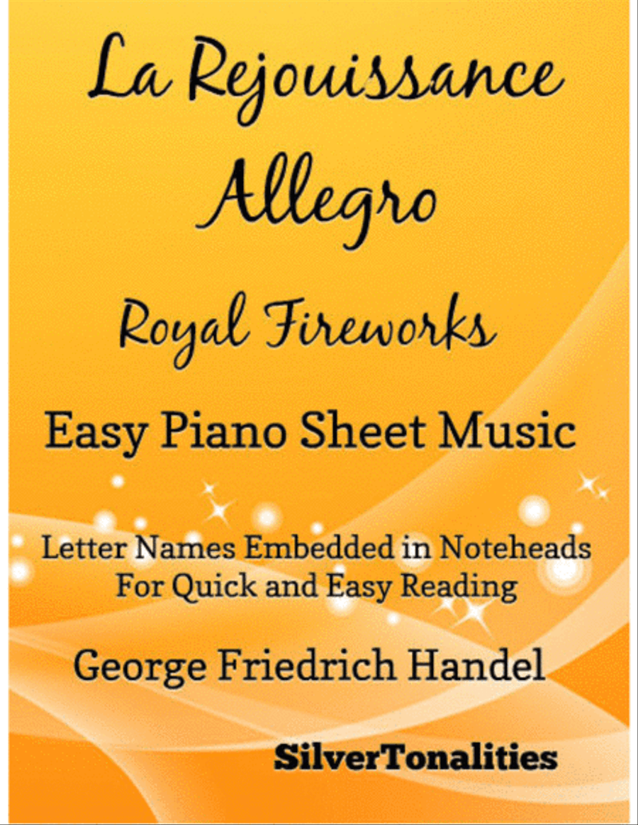 La Rejouissance Allegro Royal Fireworks Easy Piano Sheet Music Easy Piano scores gallery preview page 1