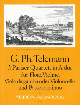 Book cover for 3rd Paris Quartet A major TWV 43:A1