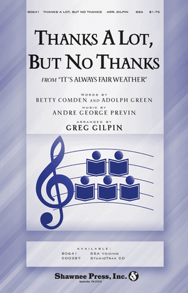 Book cover for Thanks a Lot, But No Thanks