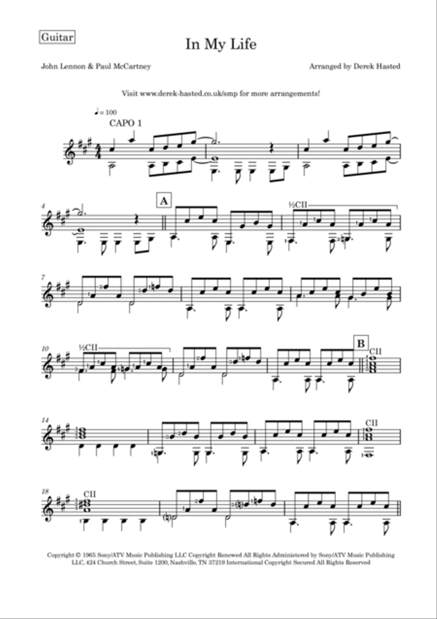 In My Life B-Flat Clarinet scores gallery preview page 6