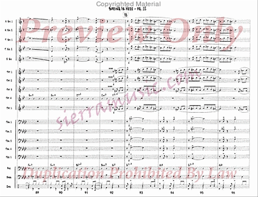 Spring Is Here Jazz Ensemble scores gallery preview page 13
