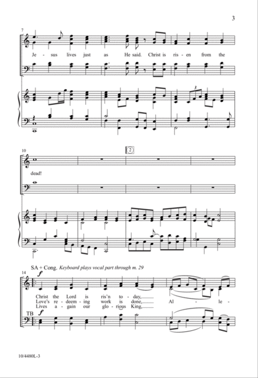 Introit on Easter Hymn 4-Part scores gallery preview page 3