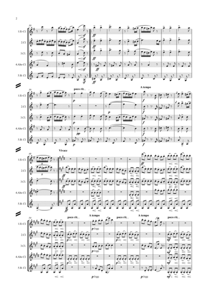 Brahms: Hungarian Dance (Ungarischer Tannz) No.5 - clarinet quintet image number null