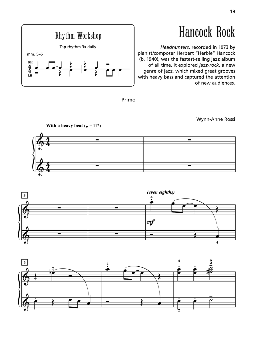 Hancock Rock - Piano Duet (1 Piano, 4 Hands) 1 Piano, 4-Hands scores gallery preview page 2