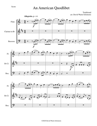 An American Quodlibet for wind trio (flute, clarinet and bassoon)