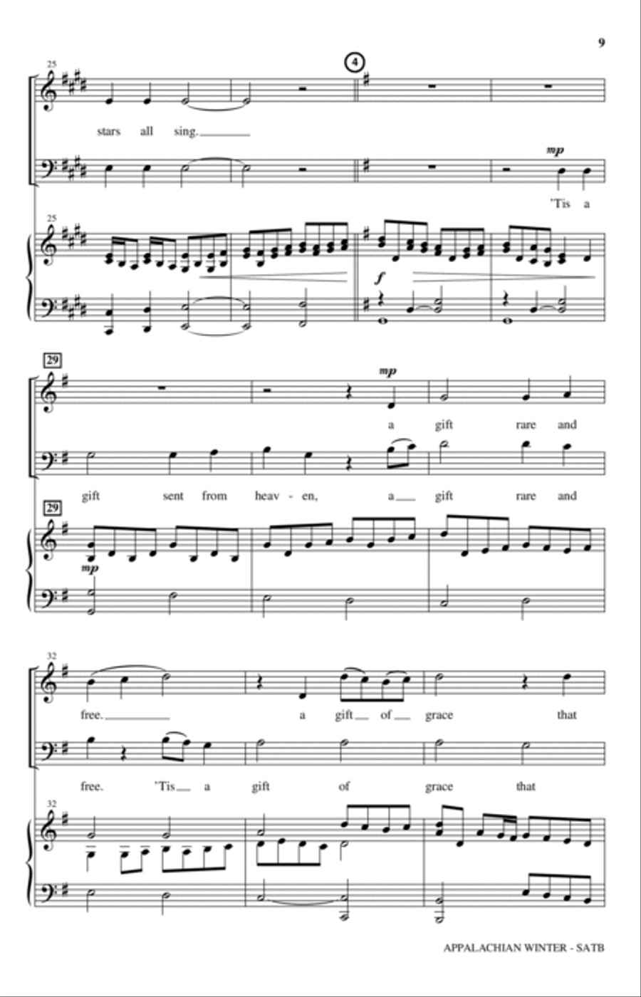 Appalachian Winter (A Cantata For Christmas) 4-Part scores gallery preview page 6
