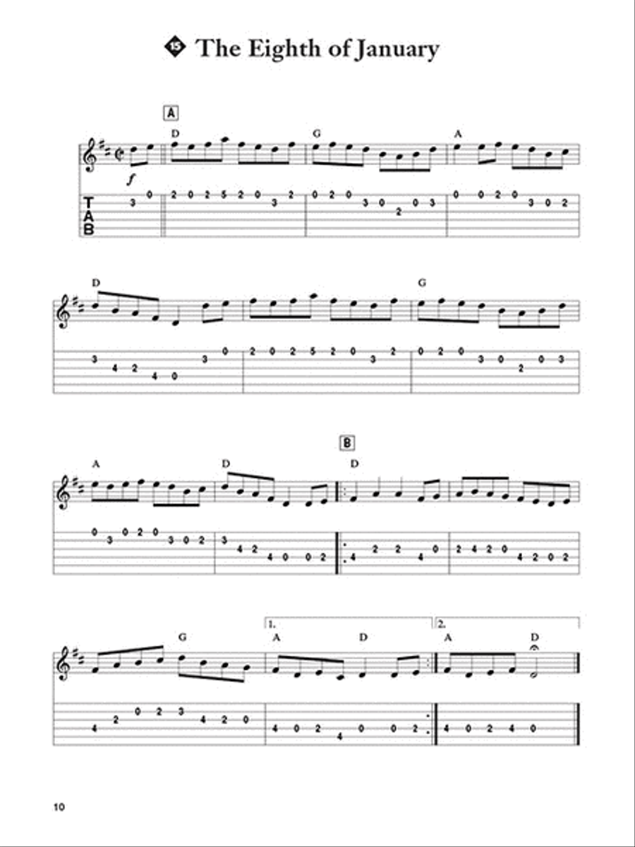 Russ Barenberg Teaches 20 Bluegrass Guitar Solos Acoustic Guitar scores gallery preview page 4