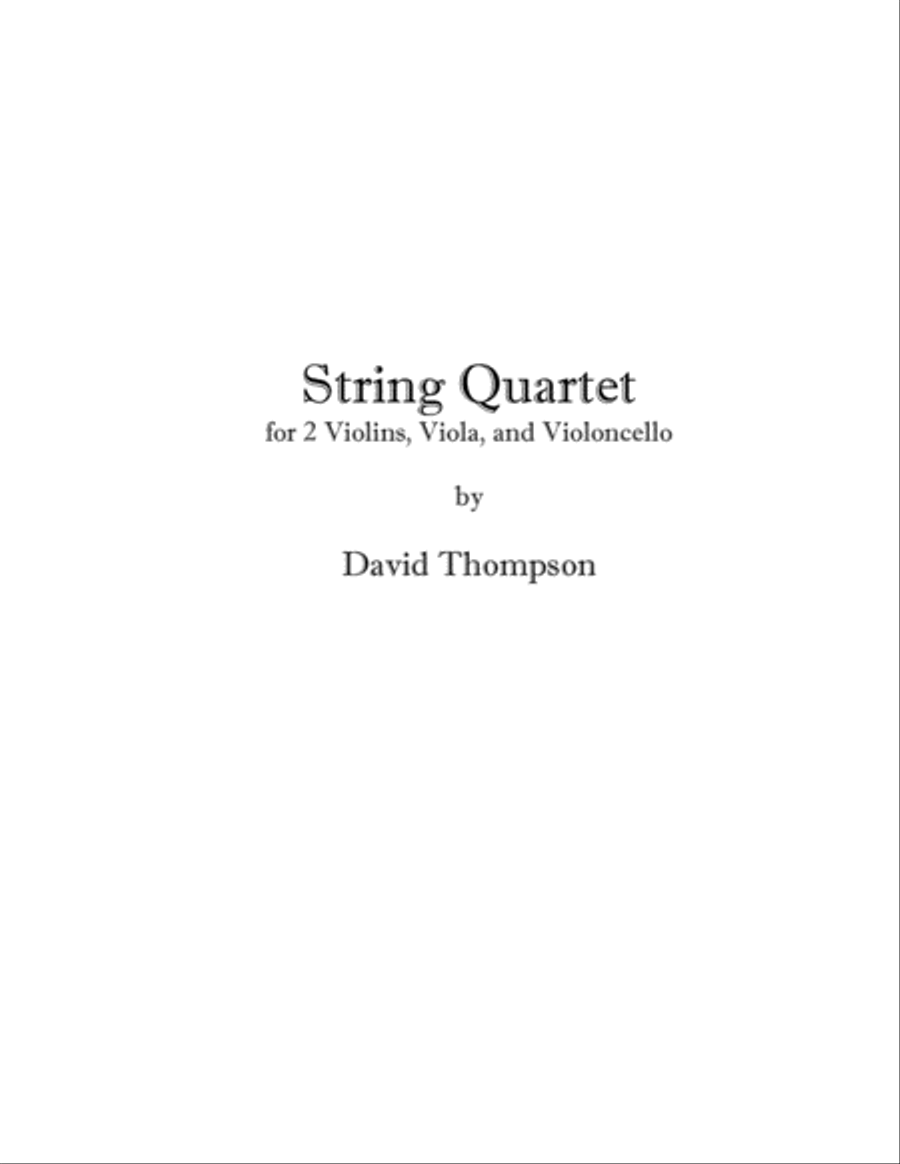 String Quartet No. I String Quartet scores gallery preview page 1